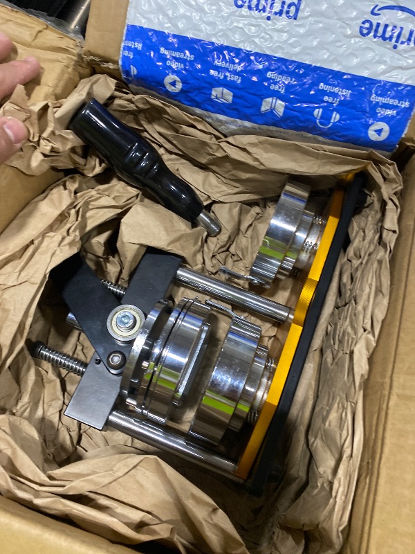 Photo 1 of Saladulce Fridge Magnet Button Maker Machine 2x2inch Square Magnets Maker 50mm Metal DIY Badge Pin Maker Machine Button Press Machine for Square Magnet Badge Making