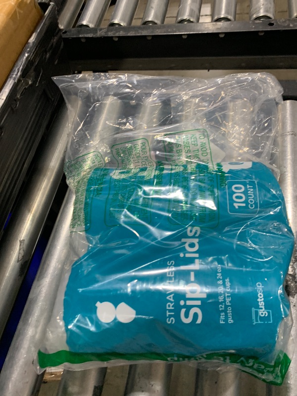 Photo 1 of [100 Count] Crystal Clear Strawless PET Plastic Lids for 12, 16, 20 & 24 oz. Milkshake Cups