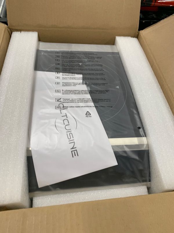 Photo 1 of VoltCuisine 1800W Single Induction Cooktop, Stainless Steel Portable Electric Stove — Available in A/B Panel Styles (silver)