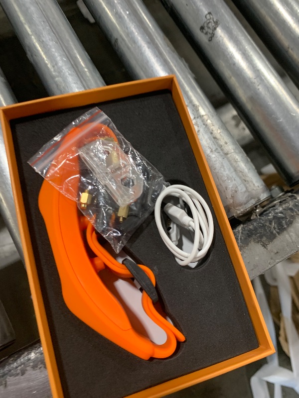 Photo 1 of GPS Electric Dog Fence with Free App, Wireless Fence System with Training Collar, Portable for Outdoor Use, Rechargeable Waterproof Flexiable Collar, Adjustable of Dogs (Orange)