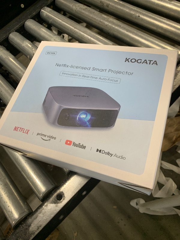 Photo 1 of [Short Throw/Built in Apps] Projector 4K with WiFi and Bluetooth, 2000ANSI TOF Auto Focus Keystone Smart Projector for Dolby Audio Home Theater Movie, Kogata Outdoor Projector Portable Ceiling Gray