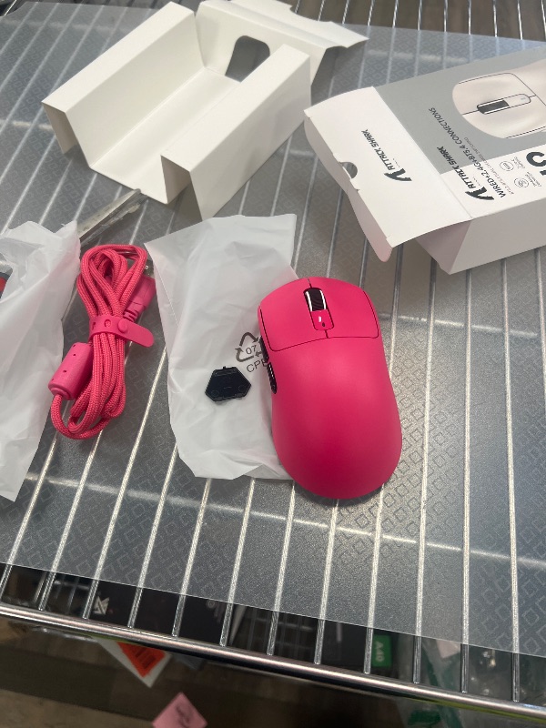 Photo 1 of ATTACK SHARK X3 Wireless Gaming Mouse, 49g Ergonomic Computer Mouse, Triple Modes PAW3395 26K DPI Optical Sensor, 200h Battery Life, Programmable Buttons, Gaming Accessories for PC/Laptop/Mac (Berry)