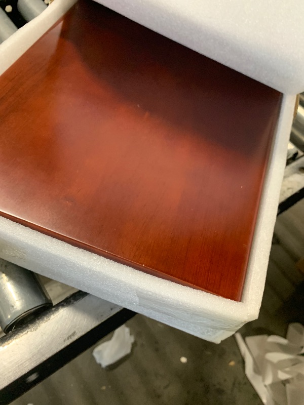 Photo 1 of Mahogany Wood Silverware Storage Box,Silverware Case Flatware Chest with Felt Lined,Flatware Storage Box for 12 sets of Utensils,Silverware Chest without Silverware,Silverware Organizer with Lid