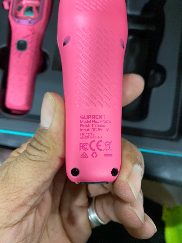 Photo 1 of SUPRENT Fangs Professional Barber Clippers - High-Performance 13,000 RPM Vector Motor Hair Clipper Barber Trimmer Set, Professional Haircutting Kit with AI Speed Control, Patented U-Teeth Blade (PINK)