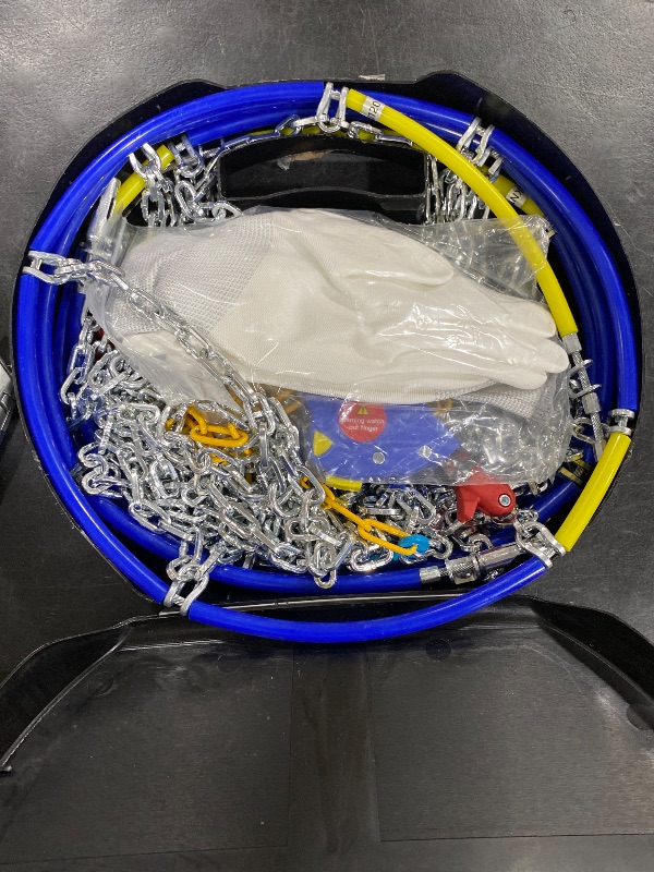 Photo 1 of Auto Tightening Snow Chains Tire Chains For Cars Suv Pickup Trucks - Auto Tightening 1 Min Quick Fit AND Easy Installation, Reusable Universal Emergency Traction Snow Chains - Set of 2?HKN120?