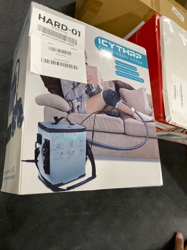 Photo 1 of ICYTHRP Cold Therapy Machine with Programmable Timer, Portable Ice Machine for Knee After Surgery, Knee Replacement Recovery System for Pain Relief with Compression Pad