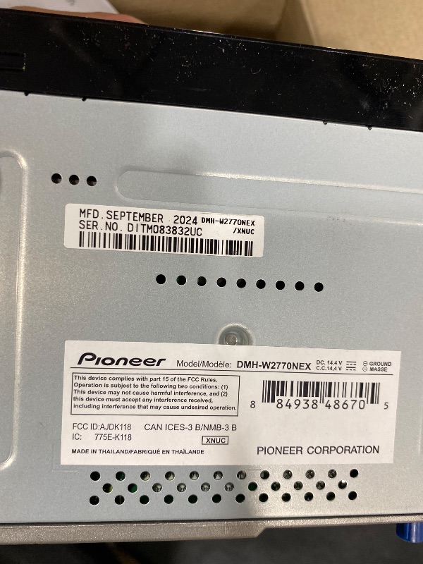 Photo 1 of Pioneer DMH-W4660NEX 6.8" Capacitive Touchscreen, Double Din – Wireless & Wired Apple CarPlay & Android Auto, Amazon Alexa Built-in, Bluetooth, HD Radio, Backup Camera, FLAC, Hi-Volt RCA