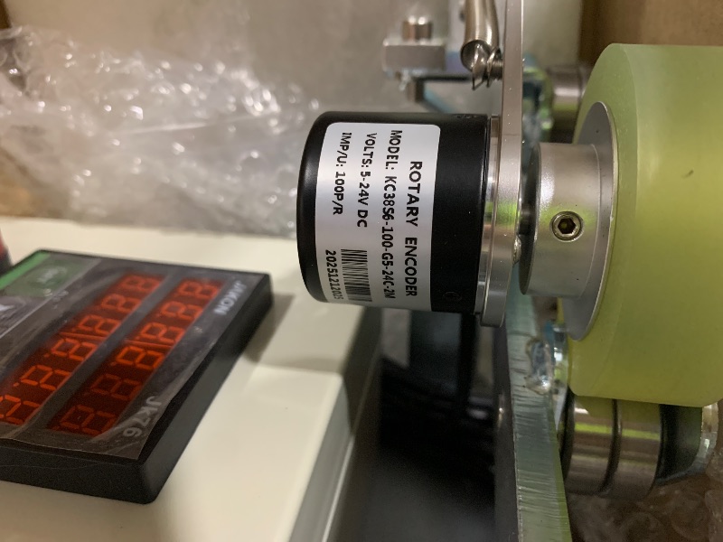 Photo 1 of JIAWANSHUN Digital Wire Cable Length Meter Counter Measured Wheel in Feet Inches Meter Yard, Alarm, Initial Value Setting Input 100-240V