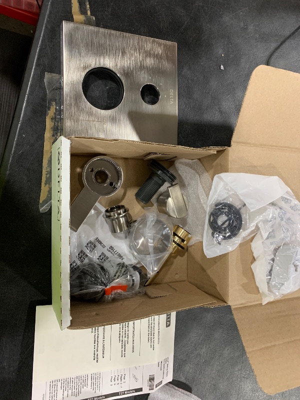 Photo 1 of Delta Faucet Ara 17 Series Dual-Function Shower Handle Valve Trim Kit with 3-Setting Integrated Diverter, Stainless T27867-SS (Valve Not Included)