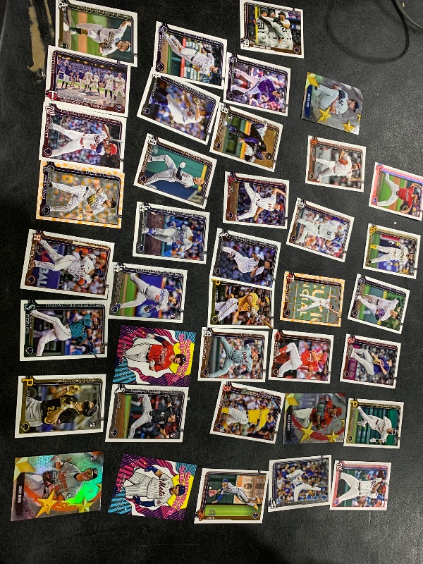 Photo 1 of Topps 2025 Series 2 Baseball MLB Trading Cards, 3 Packs, 14 Cards per Pack, 42 Cards Total