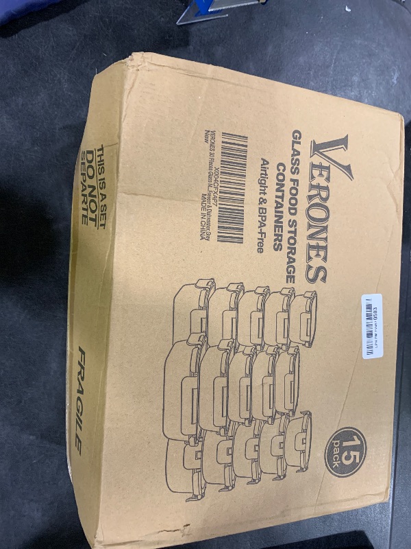 Photo 1 of VERONES 30 Pieces Glass Meal Prep Containers Set, Stackable Glass Food Storage Containers with Lids-Airtight Lunch Containers?for Microwave, Oven, Freezer & Dishwasher,Grey