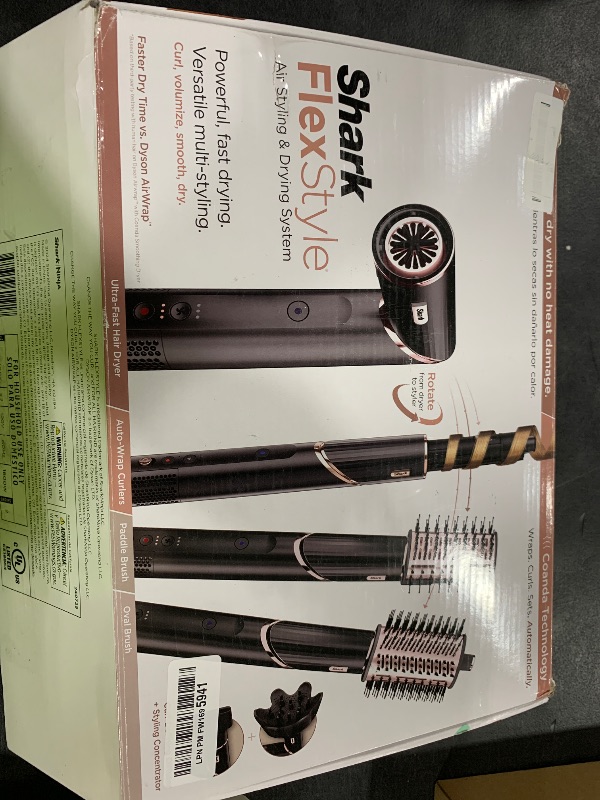 Photo 1 of Shark Hair Dryer | FlexStyle Hair Styling System | Portable & Powerful Blow Dryer Brush | Hair Curler & Volumizer | 6 Styling Tools Included | Best for All Hair Types | Black | HD440BK