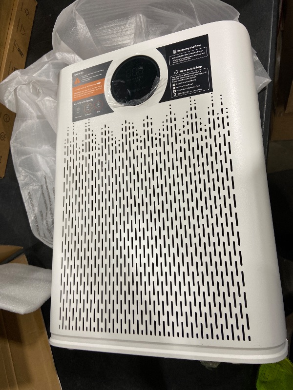 Photo 1 of Air Purifiers for Home Large Room, Cover Up to 2400 Ft² with True HEPA Filter, Smart Mode, PM2.5 Air Quality Display, 22dB Sleep Mode, Aromatherapy with 2X-Purification & 360°Air Outlet, HAP603
