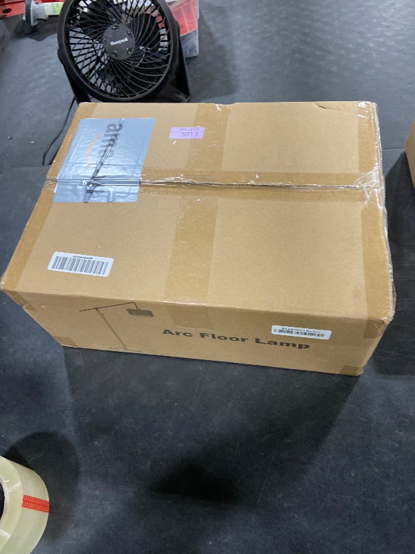 Photo 1 of ?Upgraded?Dimmable Boho Floor Lamp for Living Room, Modern Swing Arm Floor Lamp with Rattan & Fabric Shades, Black Rattan Standing Lamp with 11W Bulb, Farmhouse Adjustable Tall Lamp for Bedroom Office