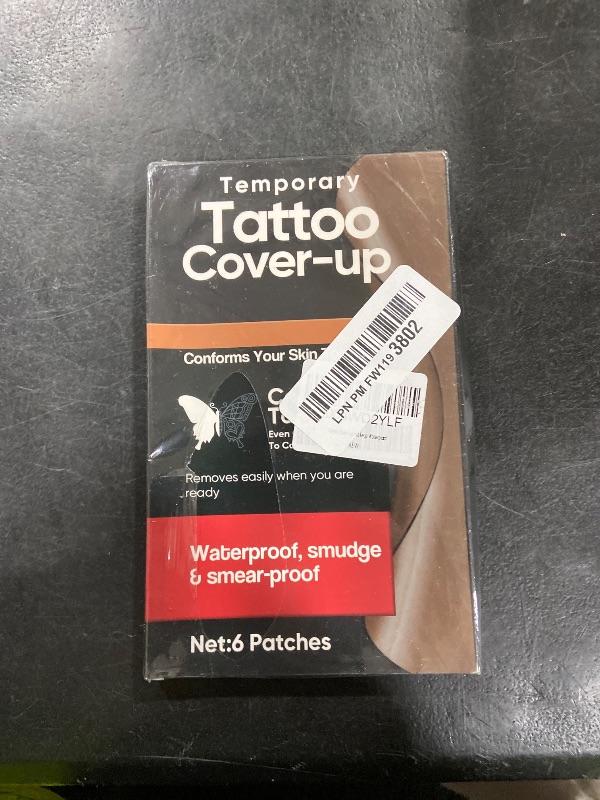 Photo 1 of Tattoo Cover Up Patch - Waterproof & Breathable Tattoo Cover Tape - 6 Pack Invisible, Skin-Tone Patches for Scars & Birthmarks, Ultra-Thin & Reusable