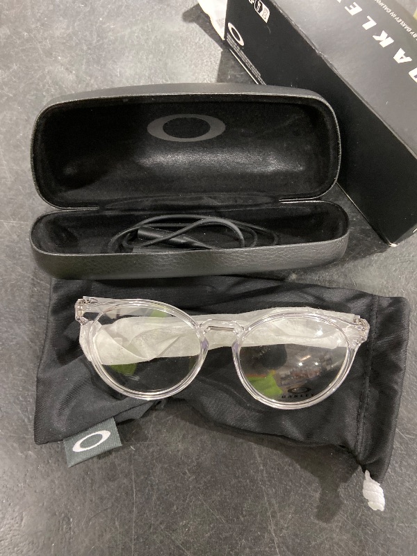 Photo 1 of Oakley OX8184 Eyeglasses Bundle: OX 8184 EXCHANGE R 818403 Polished Clear/Demo Lens and Universal Anti-slip Silicone Leash