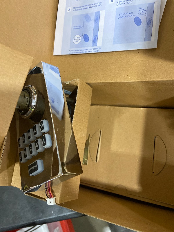 Photo 1 of Kwikset SmartCode 917 Keypad Keyless Entry Contemporary Residential Electronic Lever Lock Deadbolt Alternative with Halifax Door Lever and SmartKey Security, Satin Nickel