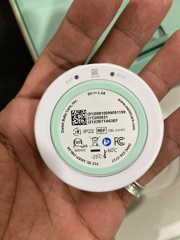 Photo 1 of Owlet Dream Sock® - FDA-Cleared Smart Baby Monitor - Track Live Pulse (Heart) Rate, Oxygen in Infants - Receive Notifications - Dusty rose