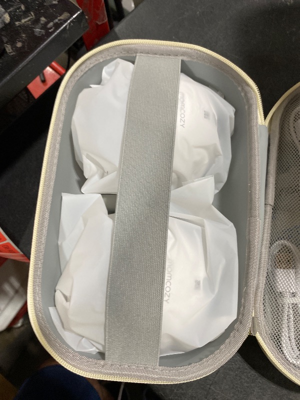 Photo 1 of Momcozy M5 Smart APP Controlled Wearable Breast Pump, Hands-Free Wireless Electric Pump, 3 Modes 9 Suction Levels, BPA-Free, Portable Lightweight, 24mm Flange, 2-Pack Quill Gray