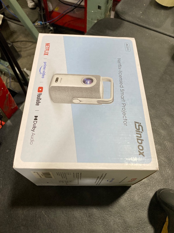 Photo 1 of [Short Throw/1200ANSI/Built in Apps] 4K Outdoor Projector with WiFi and Bluetooth, Auto Focus Projector with Dual-Mode Stand, Smart Portable Proyector with Netflix/YouTube/PrimeVideo & Dolby