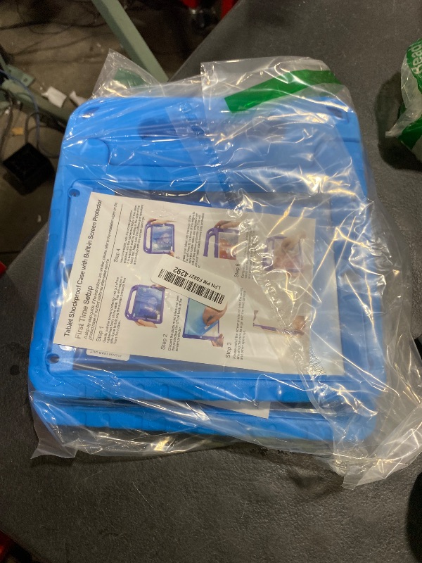 Photo 1 of AVAWO Kids Case for iPad 9.7 inch (2018/2017 Model) 6th/5th Generation, iPad Air 2 Cover with Built-in Screen Protector, Durable Lightweight Shockproof Handle Stand for Toddlers, Blue