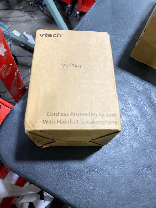 Photo 1 of [New] VTech VG134-11 DECT 6.0 Cordless Home Phone with Bluetooth Connection, Digital Answering Machine, Backlit Display,Full Duplex Speakerphone, Caller ID/Call Waiting,1000 ft Range (Black)