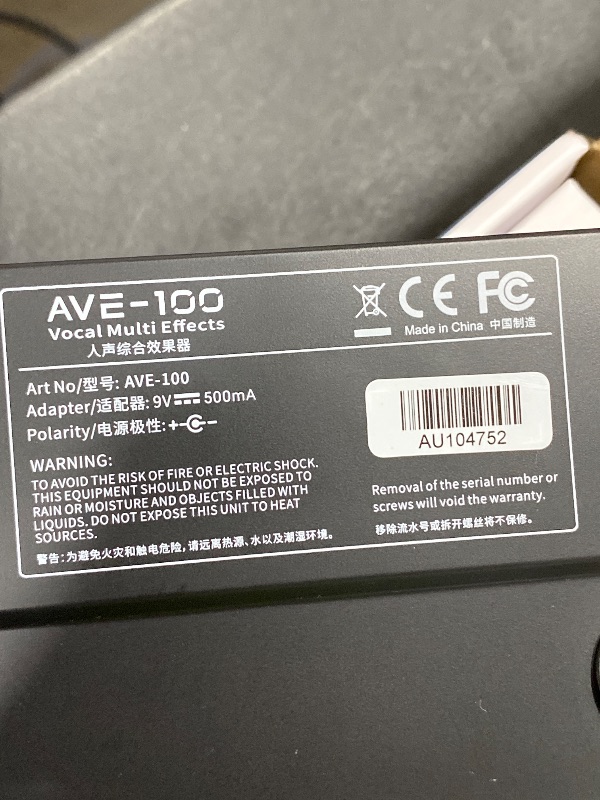Photo 1 of AVE-100 Vocal Effects Processor with Auto Pitch Correction/Harmony/Echo/Reverb, Smart Anti-Feedback & VocalErase OTG Recording Vocal Processor for Live Singing Streaming Home Studio