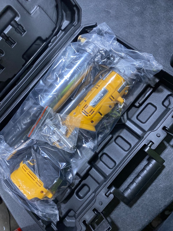 Photo 1 of Ecarke Cordless Grease Gun Compatible with DeWalt 20V Battery, 12000PSI Max Electric Grease Gun, Dual Pistol & in-Line Grip, Works with Bulk & Cartridge Grease, with 39" Hose & 4 Couplers (Tool Only)