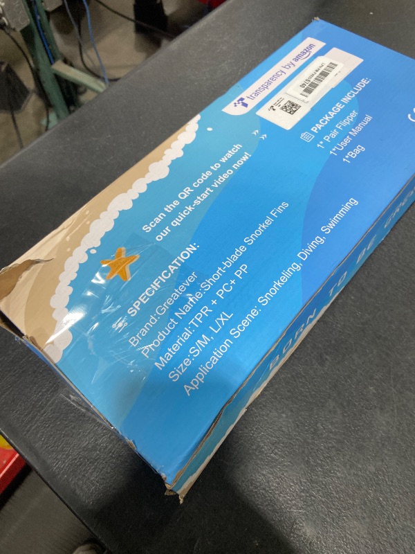 Photo 1 of Greatever Snorkel Fins Adjustable Buckles Open Heel Swim Flippers Travel Size Short Swim Fins for Snorkeling Diving Swimming Adult Men Womens