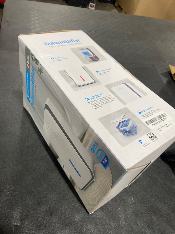 Photo 1 of Dehumidifier for Home, Quiet Portable Dehumidifier with Auto Shut Off, 7-Color LED Light for Basement, Bedroom, Bathroom,Snowy