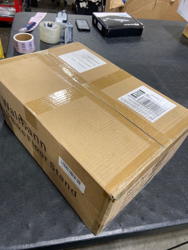 Photo 1 of WALMANN 3 Bikes Floor Bike Stand, Bike Parking Rack Garage Bike Storage Stand Indoor/Outdoor 22-28" Wheel Stand, Max. Tire Width 2.1"