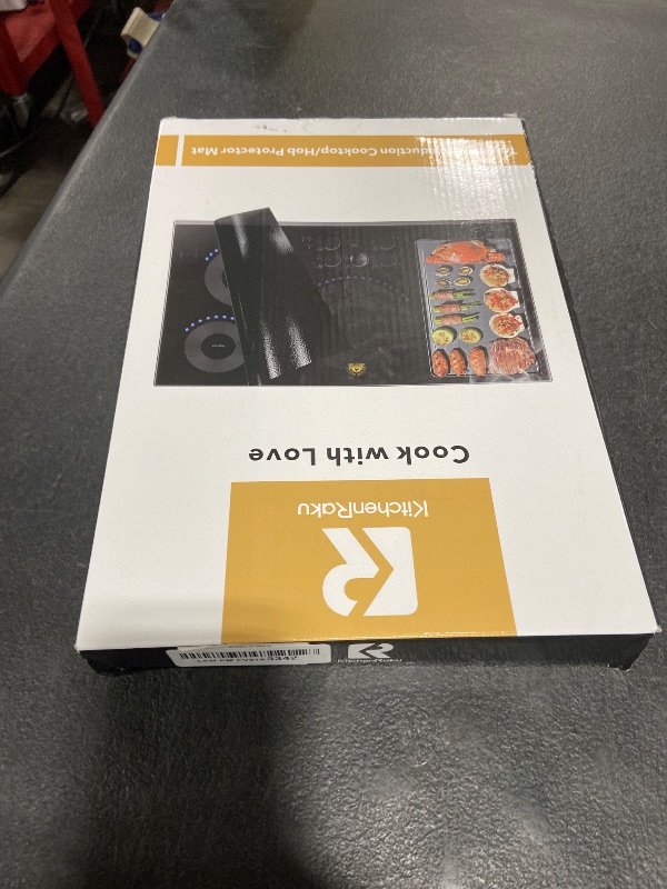 Photo 1 of KitchenRaku 20.8x24 inch Large Induction Cooktop Protector Mat heat-resistant up to 572°F (300°C), Electric (Magnetic) Stove Burner Covers Antiscratch as Glass Top Stove Cover or Electric Stove Top