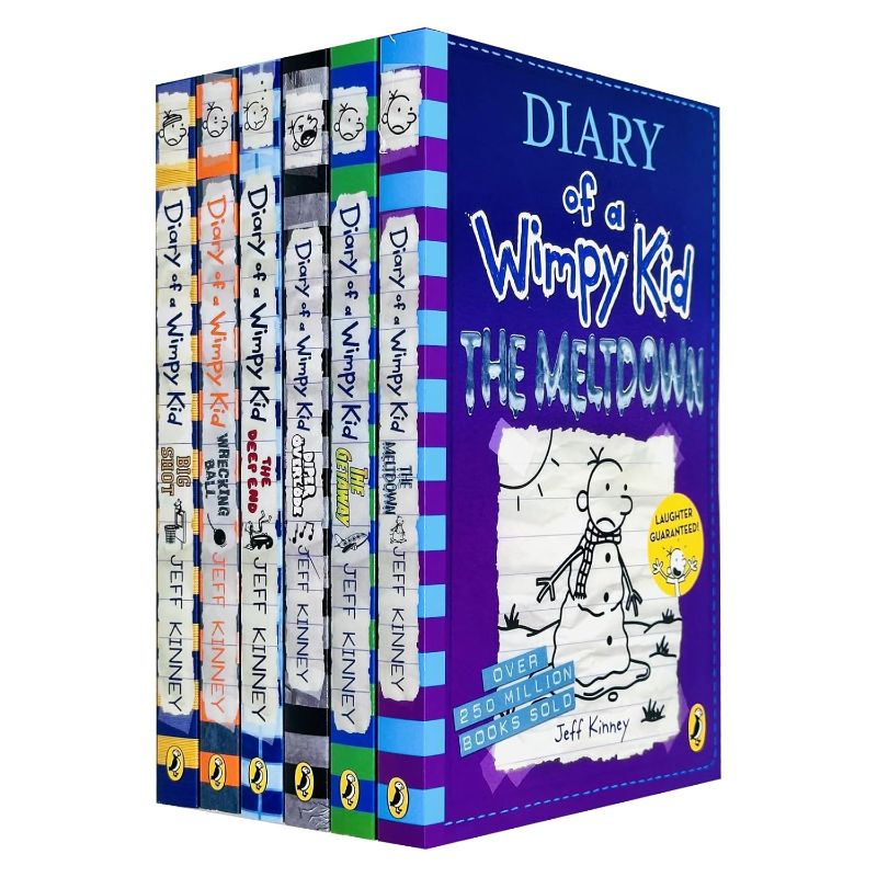 Photo 1 of Diary of a Wimpy Kid Series Collection 6 Books Set (Books 12-17) By Jeff Kinney (The Getaway, The Meltdown, Wrecking Ball, The Deep End, Big Shot, Diper Overlode)