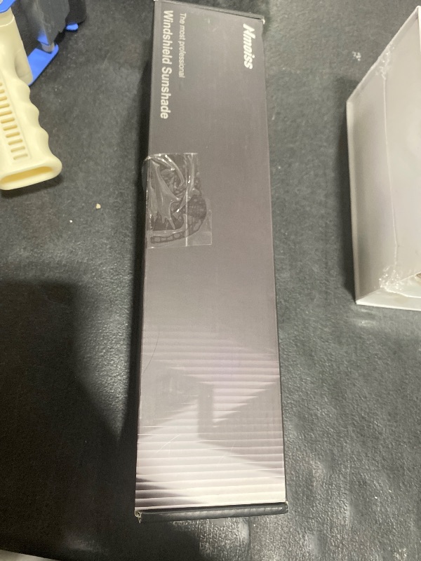 Photo 1 of [Upgraded] Nmoiss Windshield Sun Shade Umbrella - [Vinyl Coating Heat Shield] Protect Car from Sun Rays & Heat Damage Keep Cool and Protect Interior, Spring Structure Edge Medium 56" L x 31" W