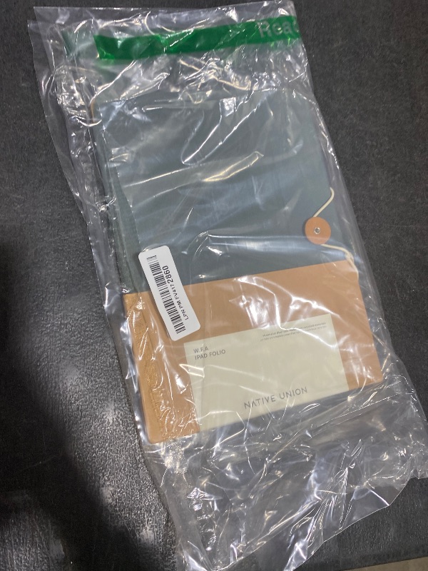 Photo 1 of Native Union W.F.A iPad Folio – Foldable Stand and Cover Made of Recycled Materials Compatible With iPad Air 11" M2, iPad Pro 11" M2 with Easy Magnetic Attachment, Button & String Design (Slate Green)