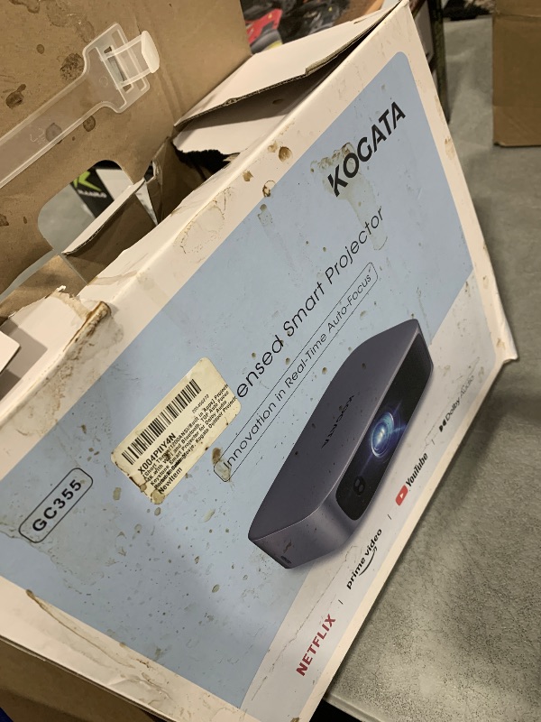 Photo 1 of [Short Throw/Built in Apps] Projector 4K with WiFi and Bluetooth, 2000ANSI TOF Auto Focus Keystone Smart Projector for Dolby Audio Home Theater Movie, Kogata Outdoor Projector Portable Ceiling Gray