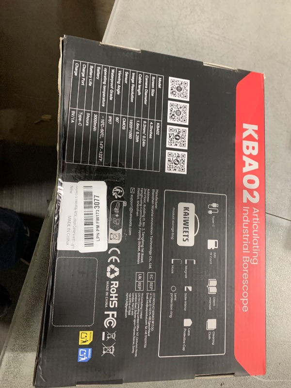 Photo 1 of Two-Way Articulating Borescope Camera with Light, 0.25in Slim Probe, Industrial Endoscope Inspection Camera with Light, 5.3FT Flexible Snake Scope for Automotive, HVAC and Aircraft Mechanics