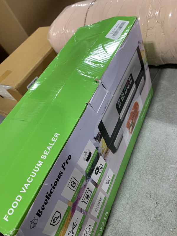 Photo 1 of 95kPa Vacuum Sealer Machine with AquaLock Technology, for Moist Seals, 2X Seal & 130W, Fully Automatic Food Sealer, Built-In Cutter, Bag Storage & Hose, Precision Sealing, 2 Bag Rolls,Stainless Steel