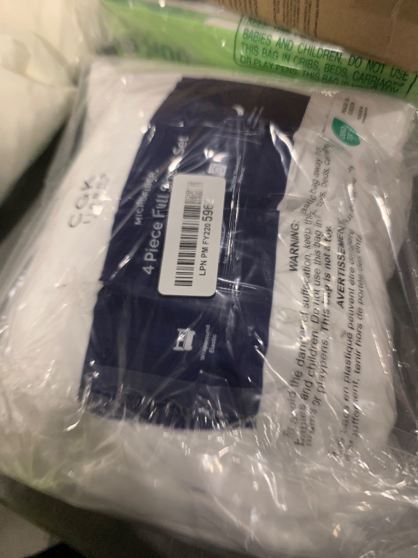 Photo 1 of Full Size 4 Piece Sheet Set - Comfy Breathable & Cooling Bed Sheets Set - Hotel Luxury Bedding for Women, Men, Kids, Teens, Boys & Girls - Deep Pockets, Ultra-Soft and Wrinkle Free - Oeko-Tex - White