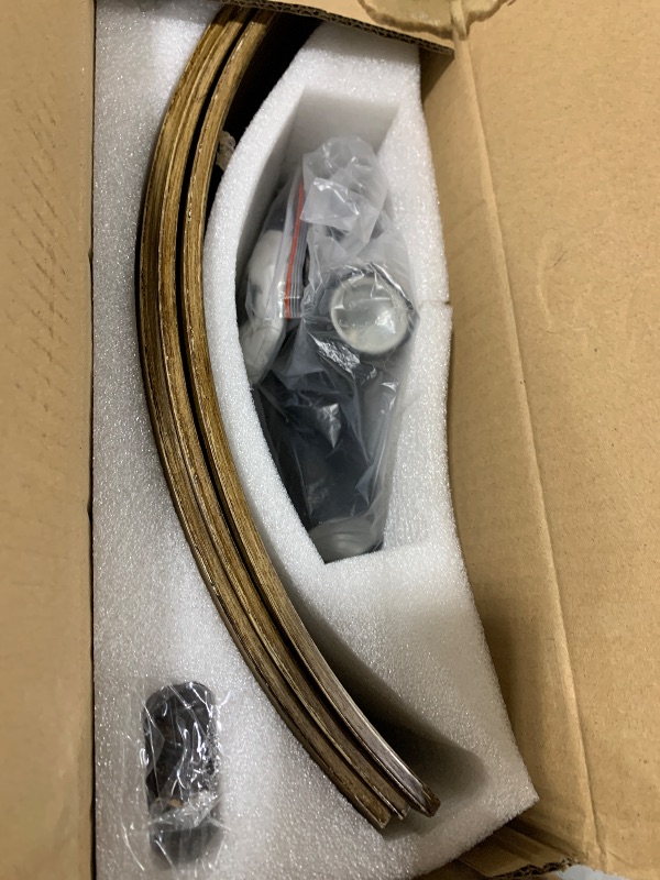 Photo 1 of CNRATYE 6-Light Farmhouse Dining Room Light Fixtures Over Table, Vintage Industrial Large Drum Chandelier, Rustic Round Coastal Chandelier for Entryway Kitchen Island, Antique Woodgrain Finishe