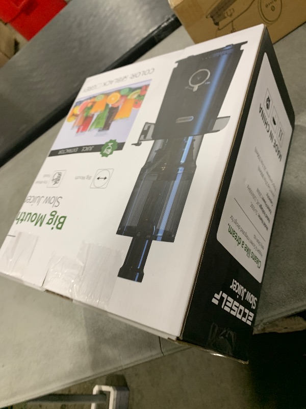 Photo 1 of ECOSELF Juicer Machines - Wide Mouth Feed Chute with Self Feeding Hands-Free Design - Cold Press Juicer for Vegetables and Fruits - Juice Extractor Machine High Juice Yield - With Pusher