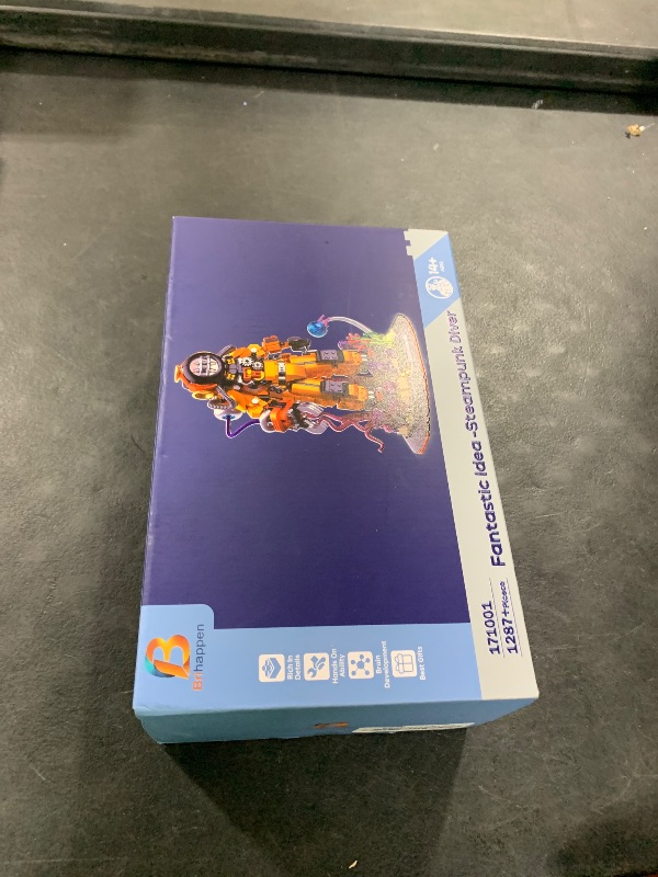 Photo 1 of Brihappen Steampunk Diver Building Set for Adults, Deep Sea Diving Explorer Model, Cool Diver Robot Collectible Display Model, Creative Building Toy Gifts (1287 Pieces