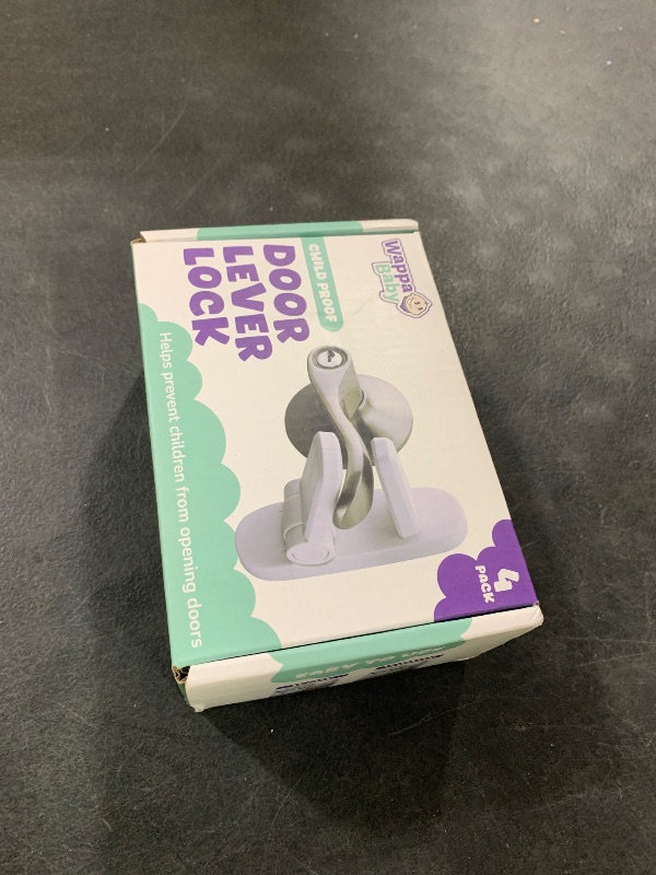 Photo 1 of Door Lever Locks (4 Pack) - Prevents Toddlers from Opening Doors - Durable ABS with 3M Adhesive - Easy One-Hand Operation for Adults, No Tools Needed