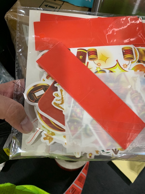 Photo 1 of 10 Pcs Chinese New Year party Decoration,Happy New Year Table Honeycomb Centerpieces, Chinese Spring Festival Red and Gold Table Toppers for New Years Eve Party