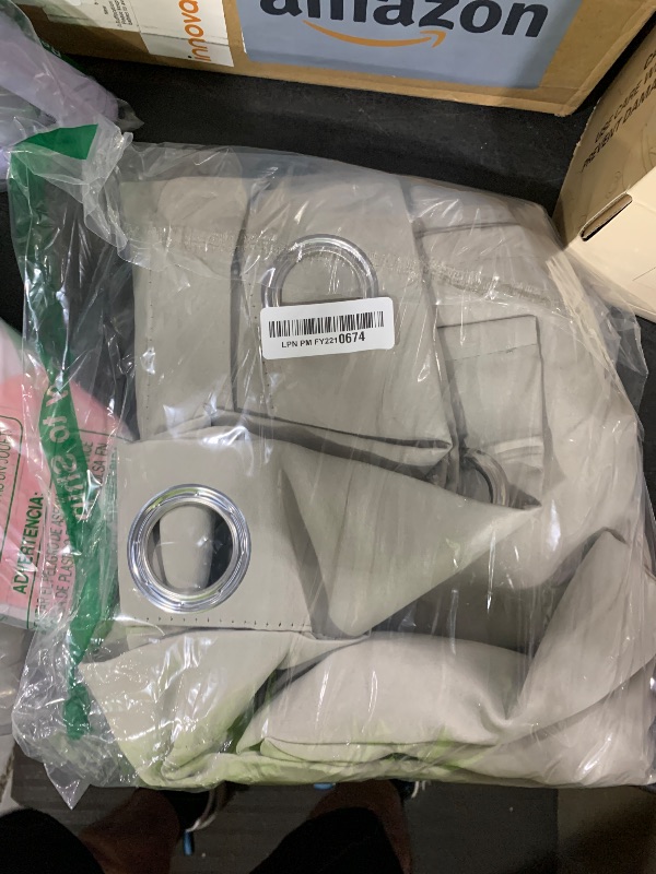 Photo 1 of Sanceor 132 Inch Extra Long Light Grey Curtain,Grommet Top,Custom Made A Tale of Luxury Unveiled in 11ft High Ceiling Curtain for 2 Story House,Tall Windows (1 Panel,52 x 132 Inch)