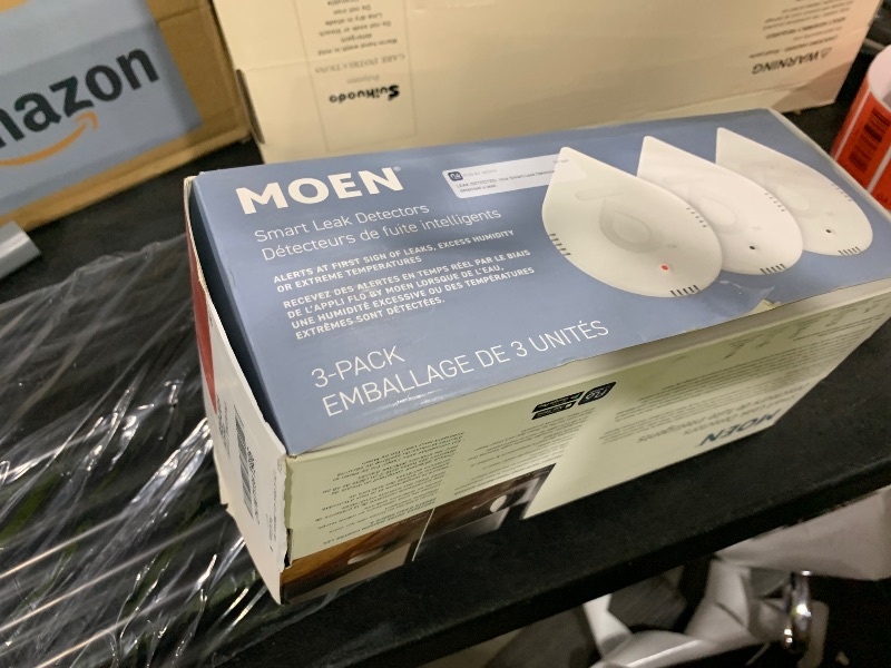 Photo 1 of Moen White Flo Smart Water Leak Detector, Water Sensor Alarm for Home, 3-Pack, 920-005
