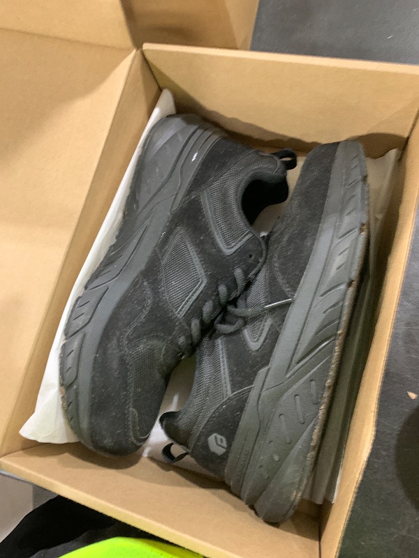 Photo 1 of FitVille Extra Wide Walking Shoes Men's Wide Width Workout Sneakers with Arch Support for Flat Feet Heel Pain Relief Jet Black