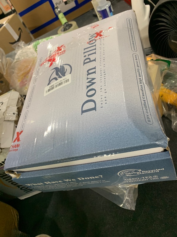 Photo 1 of AiAngu Canadian Luxury Goose Down Pillow Queen Size - 900 Fill Power, 100% Cotton with Teflon Shell- Ultra Comfort Sleep Pillows - Bed Pillows for Back, Stomach, Side Sleeper(White,Queen(Pack of 1))