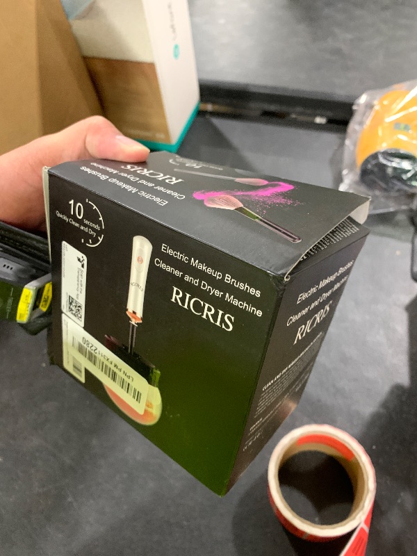 Photo 1 of RICRIS Electric Makeup Brush Cleaner and Dryer Machine - Super Fast Clean and Dry Make Up Brushes - Automatic Cosmetic Brush Spinner Washer Tools