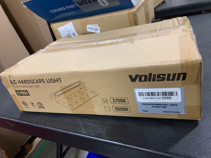 Photo 1 of VOLISUN 16 Pack 7 Inch Retaining Wall Lights, Waterproof LED Hardscape Lighting, Cuttable Low Voltage Landscape Lighting, 12V Paver Lights, 3W Outdoor Step Lights, 2700K Soft White, ETL